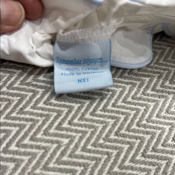 Remember Nguyen White Dress with Blue and Yellow Accents - Picture 6 of 7